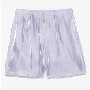 Lilac glass shorts